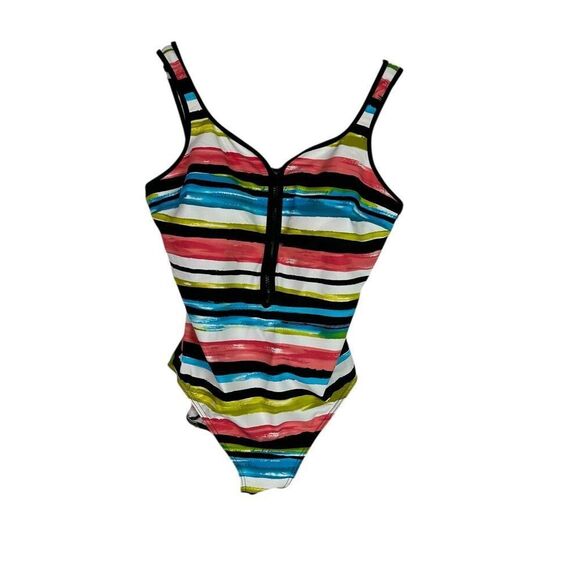 Miraclesuit One-Piece Swimsuit size 16 Zip Front - Picture 4 of 9